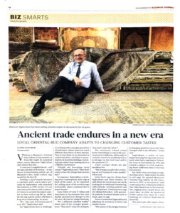 Mansour talks to the Sacramento Business Journal about the changing market for providing Pakistani rugs to a discerning American market