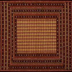 Balouch rectangular 4' 3" by 6' 5" rug with bold geometric pattern from Afghanistan