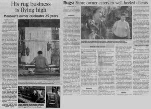 With a successful Oriental rug outlet going strong for over 34 years, Mansour makes it possible for customers to buy a rug online