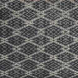 Transitional rectangular 8' 1" by 10' 1" rug with contemporary pattern from India - Charcoal & Gray