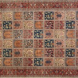 Bakhtiari rectangular 9' 11"x13' 11" rug with all-over pattern from Afghanistan - multi-color