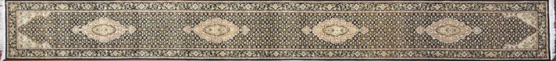 Tabriz runner 2' 6" by 20' 0" rug with all-over pattern from China - Long