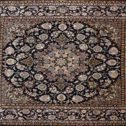 Isfahan square 6' 6" by 6' 8" rug with medallion pattern from Persia-Iran